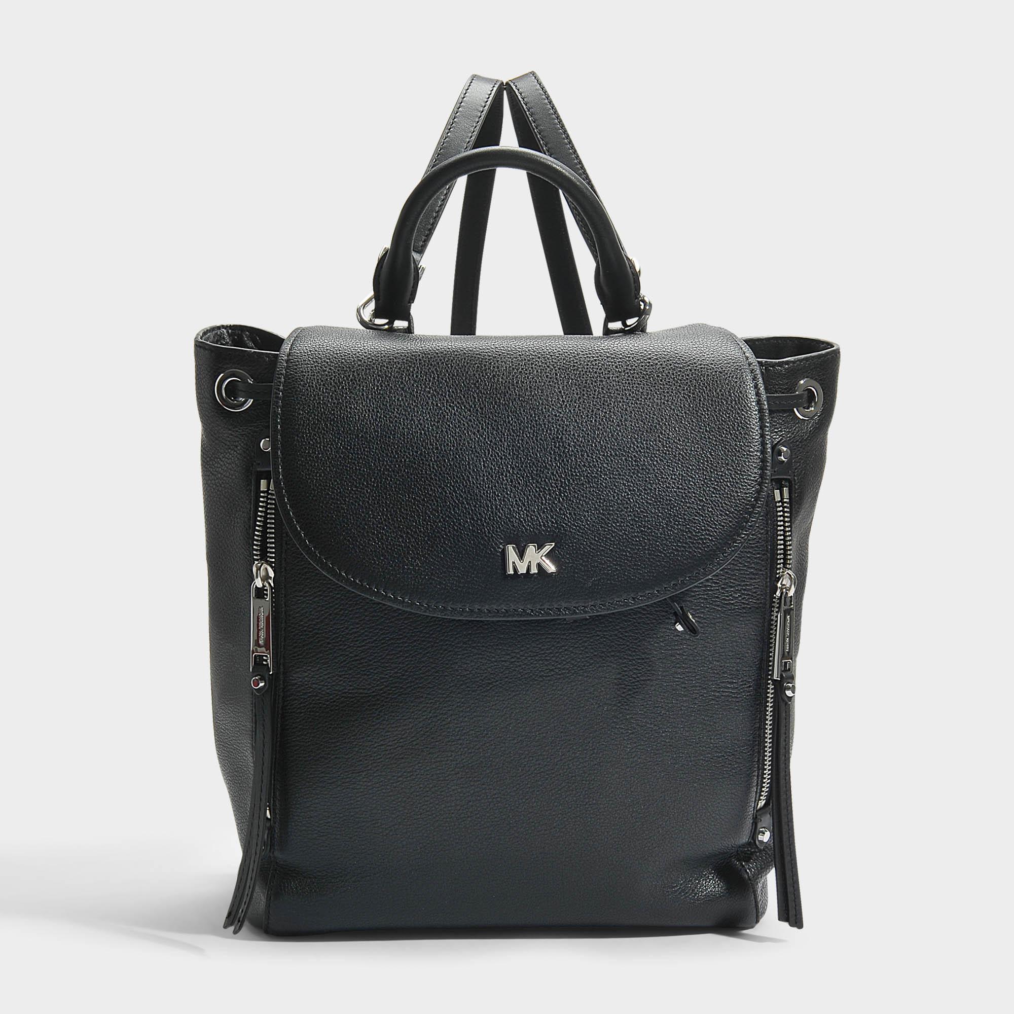 michael kors evie medium leather backpack