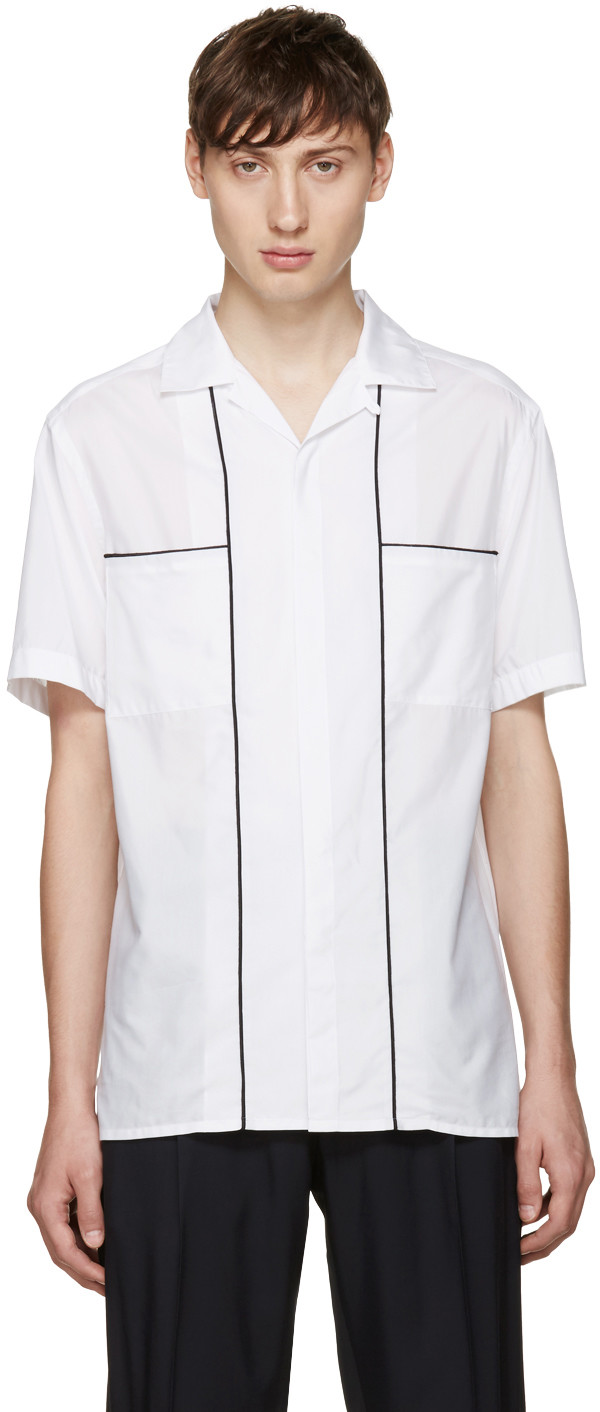 Lanvin White Open Collar Shirt | ModeSens