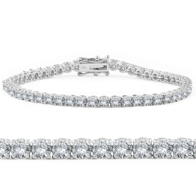 Pompeii3 6ct Ex3 Lab Grown Diamond Tennis Bracelet 18k White Gold 7 Inches In Multi