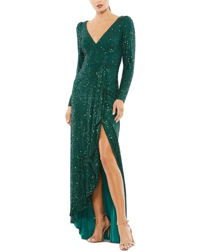 Mac Duggal A-line Gown In Green