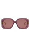 Fendi Graphy Anagram Butterfly Acetate Sunglasses In Dark Rose Blush