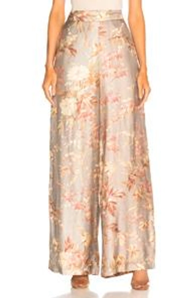 Zimmermann Unbridled Palazzo Pant In Haze Jonquil Floral