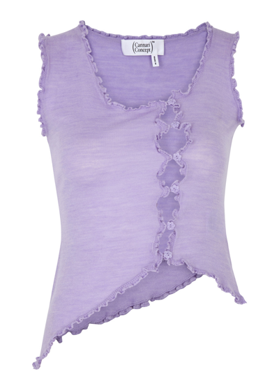 Cannari Concept Asymmetric Wool Tank In Lilac