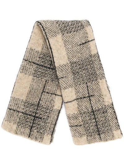 Boboutic Checked Scarf In Neutrals
