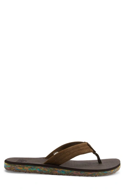 Quiksilver Carver Flip Flop In Brown