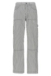 Amiri Striped Cotton Carpenter Trousers In Grey