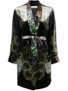 Pierre-louis Mascia Embroidered Belted Coat - Black