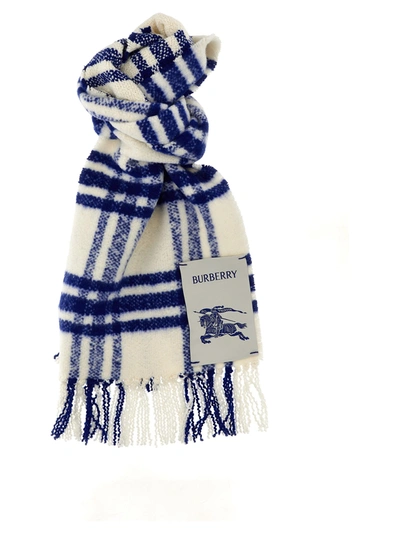 Burberry Check Scarf Scarves, Foulards In White