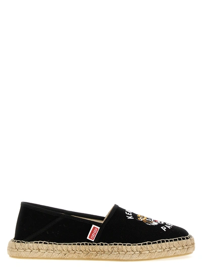 Kenzo Tiger Flat Shoes In Black