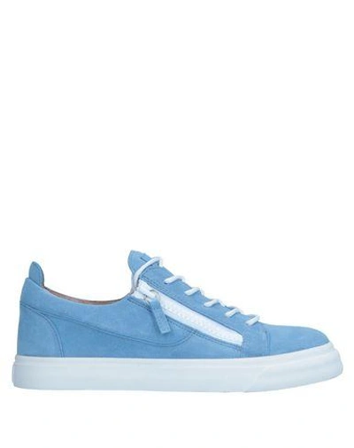 Giuseppe Zanotti Sneakers In Sky Blue
