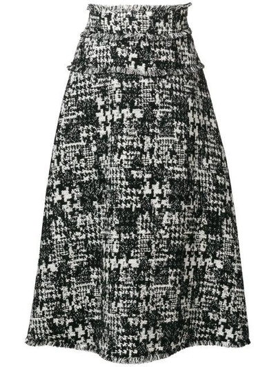 Dolce & Gabbana Tweed Midi Skirt In Fantasia Non Stampa