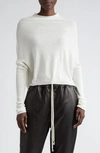 Rick Owens Crater Cashmere Sweater In Milk