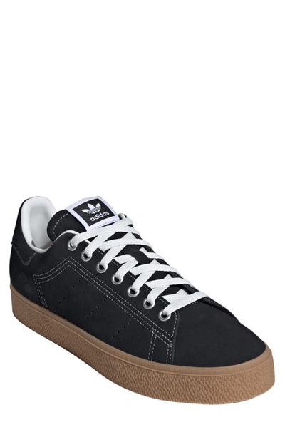 Adidas Originals Stan Smith Suede Sneaker In Black/white/gum