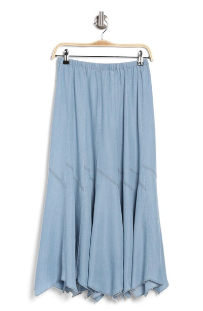 T Tahari Tencel® Godet Maxi Skirt In Southern Blue