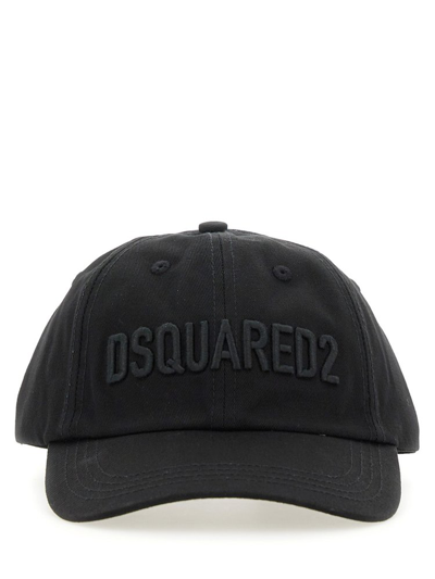 Dsquared2 Logo Embroidered Baseball Cap In Black