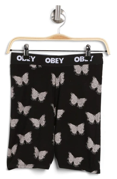 Obey Lana Bike Shorts In Black Multi