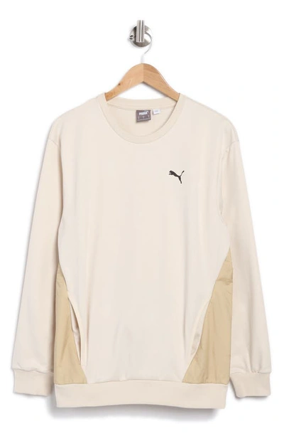 Puma Open Road Crewneck Pullover Sweatshirt In Alpine Snow