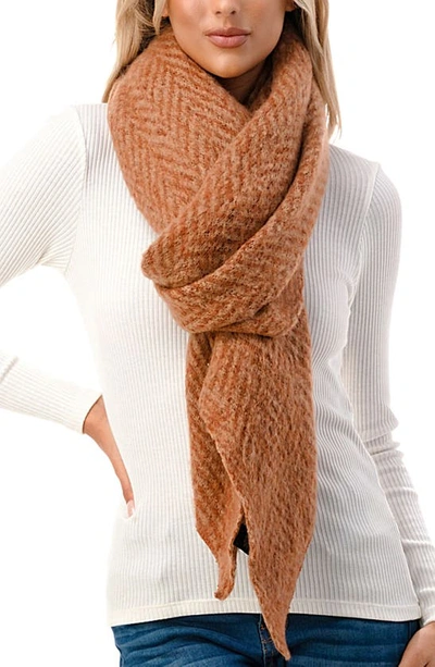 Marcus Adler Chevron Scarf In Rust