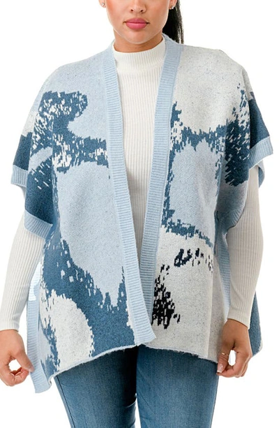 Marcus Adler Abstract Poncho In Blue