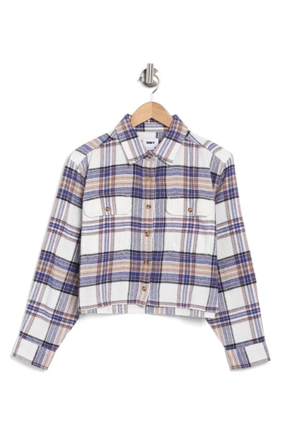 Obey Max Flannel Shirt In Unbleached Multi