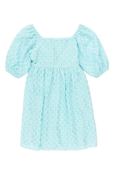 Speechless Kids' Babydoll Textured Chiffon Party Dress In Aqua