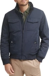 Dockers Quilted Lined Flight Bomber Jacket In Navy