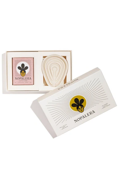 Nopalera Soap & Dish Gift Set In White