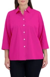 Foxcroft Kelly Button-up Shirt In Azalea