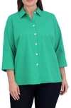 Foxcroft Kelly Button-up Shirt In Kelly Green