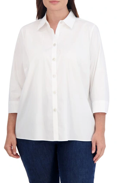 Foxcroft Kelly Button-up Shirt In White
