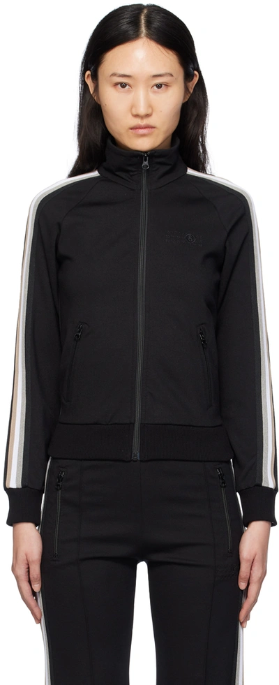 Mm6 Maison Margiela Black Striped Jacket In 900 Black