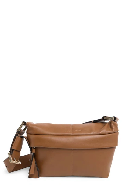Allsaints Colette Leather Crossbody Bag In Sepia Brown