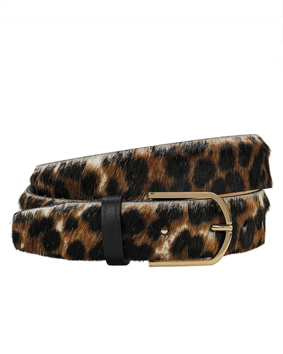 Maison Boinet Leopard Calf Hair Belt In Multi