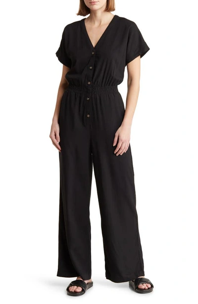 Marine Layer Wide Leg Jumpsuit In Black