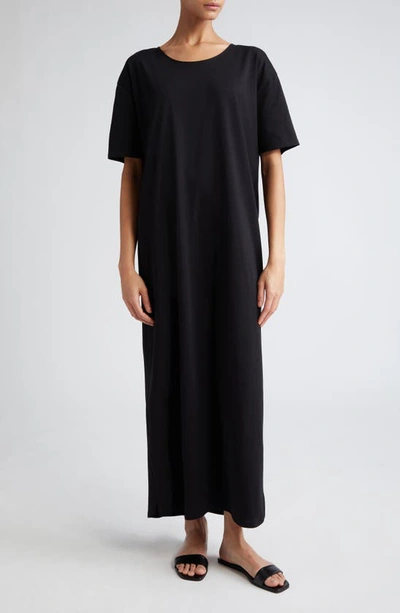 Loulou Studio Arue Pima Cotton T-shirt Dress In Black