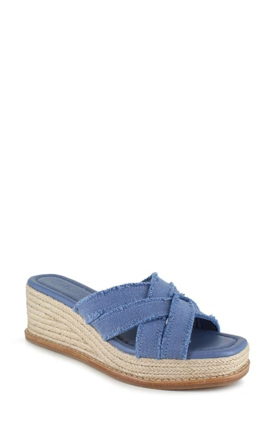 Splendid Delliny Espadrille Platform Wedge Sandal In Blue