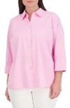 Foxcroft Kelly Button-up Shirt In Bubblegum