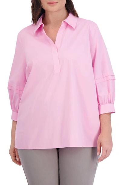 Foxcroft Frankie Stretch Shirt In Bubblegum