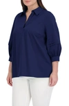 Foxcroft Frankie Stretch Shirt In Navy