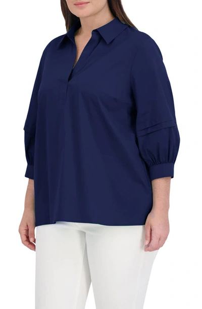 Foxcroft Frankie Stretch Shirt In Navy