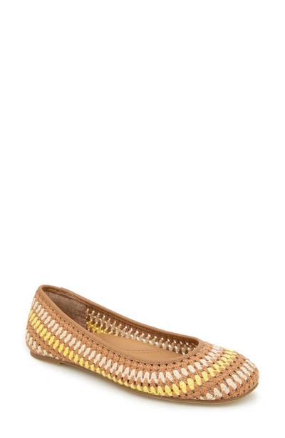 Gentle Souls By Kenneth Cole Women's Mable Slip On Woven Flats In Banana Multi Fabric