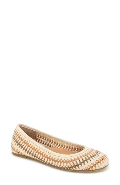 Gentle Souls By Kenneth Cole Women's Mable Crochet Ballet Flats In Tan Multi Fabric