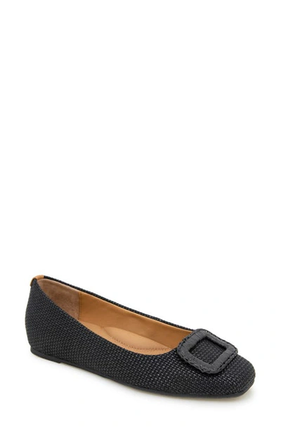Gentle Souls By Kenneth Cole Sailor Buckle Flat In Black