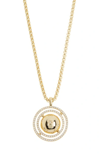 Covet Orbital Pendant Necklace In Gold