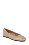 Vionic Orinda Square Toe Flat In Gold