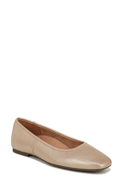 Vionic Orinda Square Toe Flat In Gold