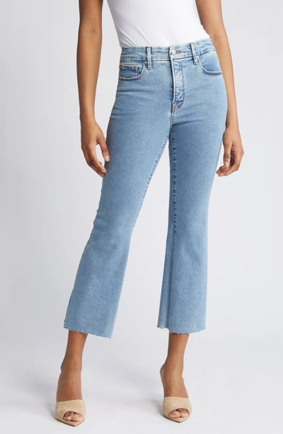 Good American Good Legs Crop Bootcut Jeans In Blue