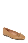 Vionic Klara Cap Toe Flat In Camel