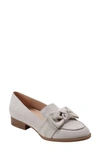 Bandolino Houndstooth Print Bow Loafer In Sand- Textile
