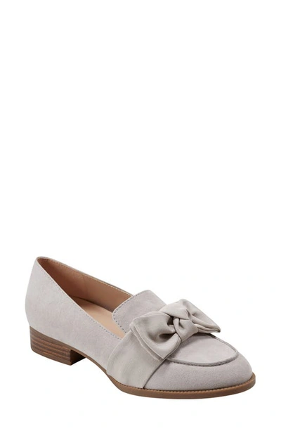 Bandolino Houndstooth Print Bow Loafer In Light Natural